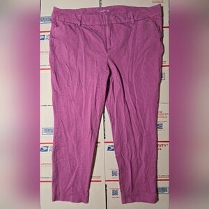 Old Navy Magenta Pixie Ankle Pants, Size 18 (ON3)